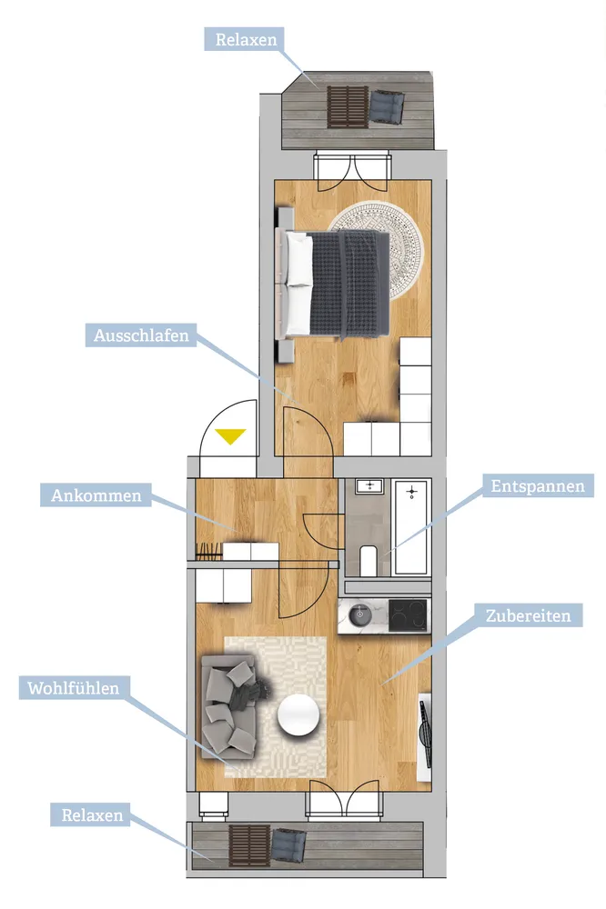 2 Zimmer Wohnung mit 42 m² in Chemnitz – Bild 3
