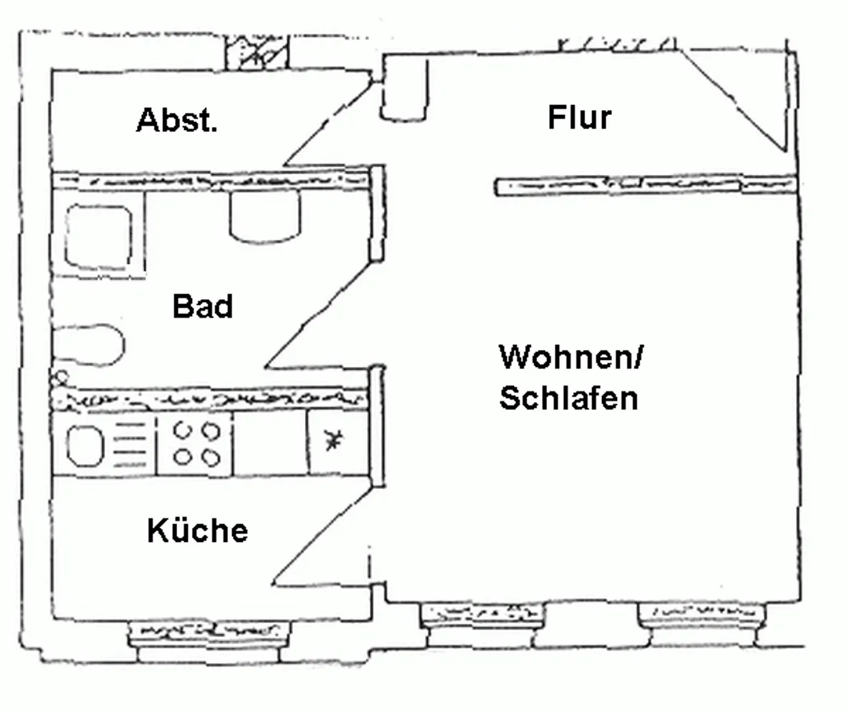 1 Zimmer Wohnung mit 31 m² in Halle (Saale) – Bild 3