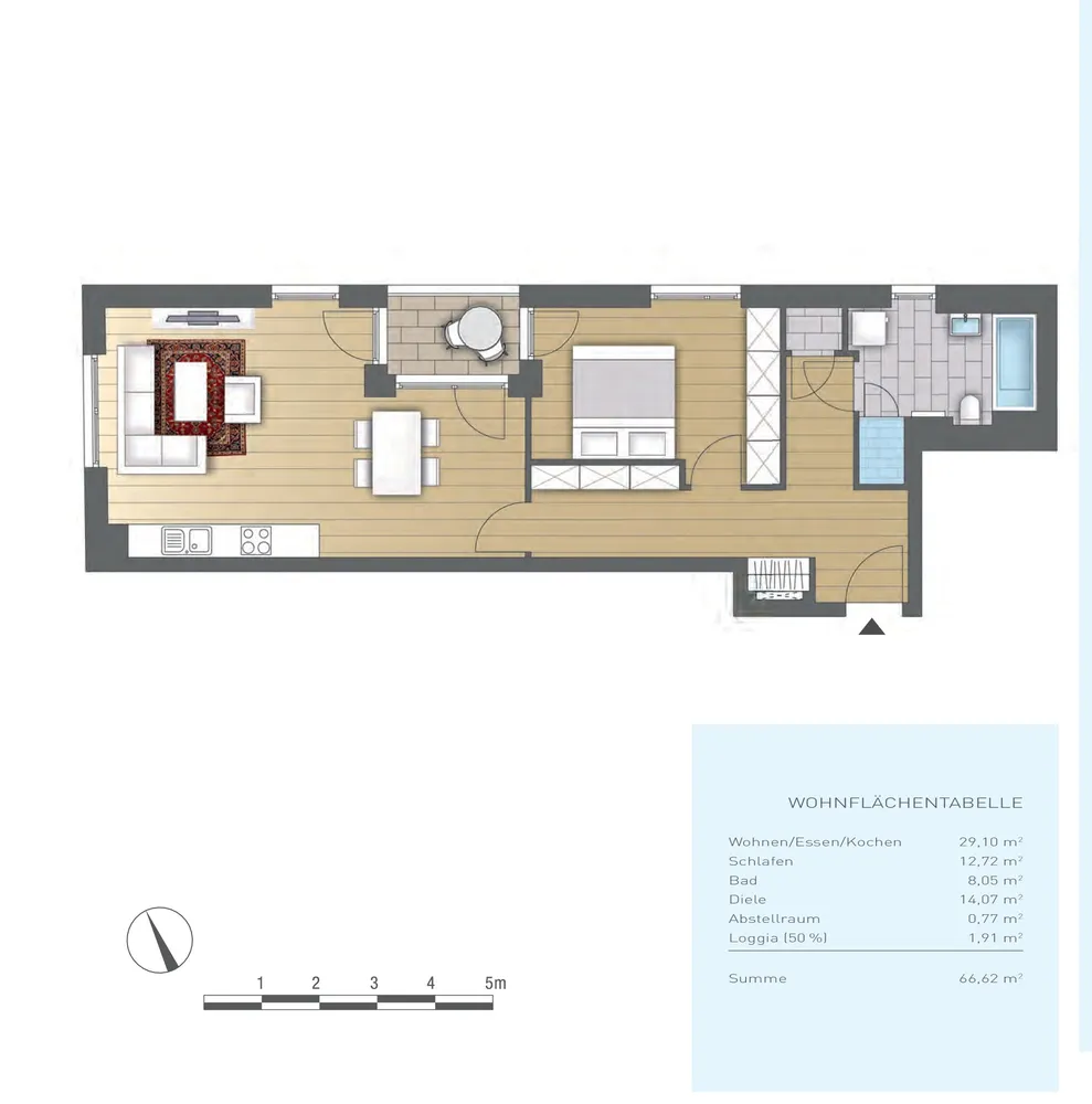 2 Zimmer Wohnung mit 67 m² in München – Bild 6