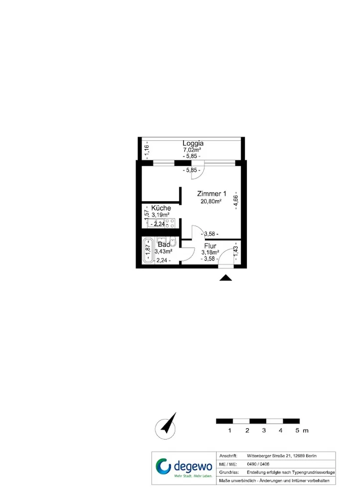 1 Zimmer Wohnung mit 36 m² in Berlin – Bild 3