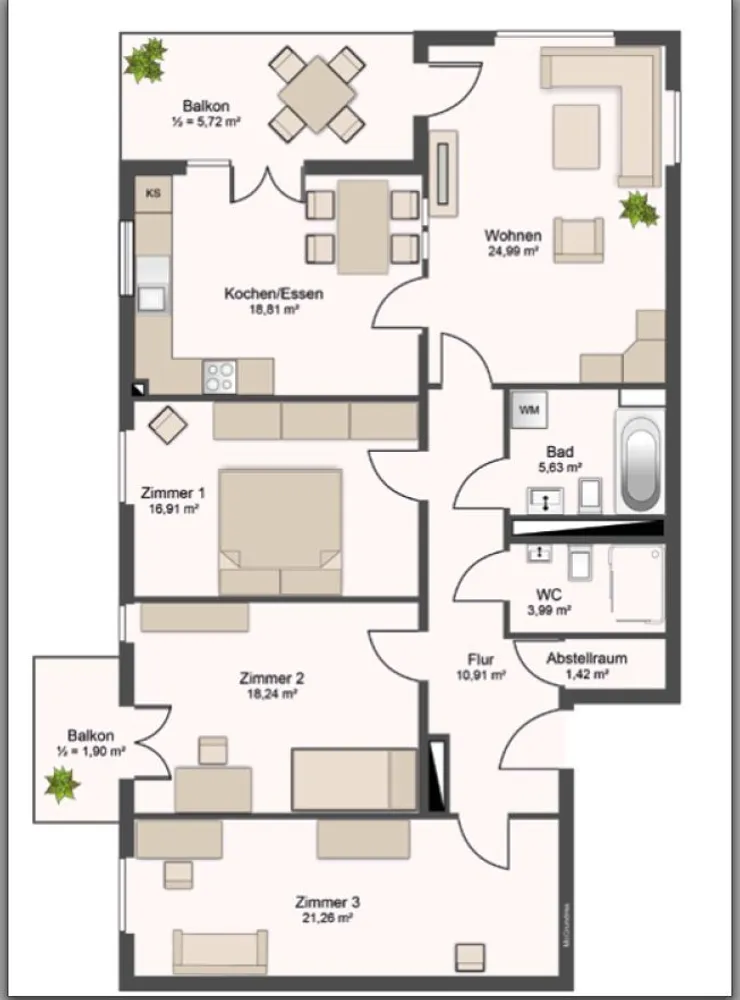 4 Zimmer Wohnung mit 130 m² in Mannheim – Bild 12
