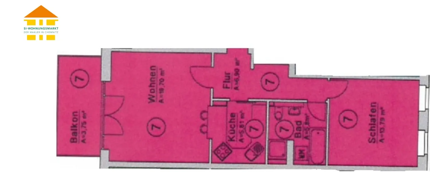 2 room apartment with 56 m² in Chemnitz – Photo 7