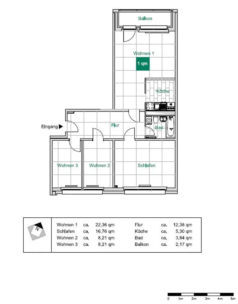 4 Zimmer Wohnung mit 80 m² in Dresden – Bild 2