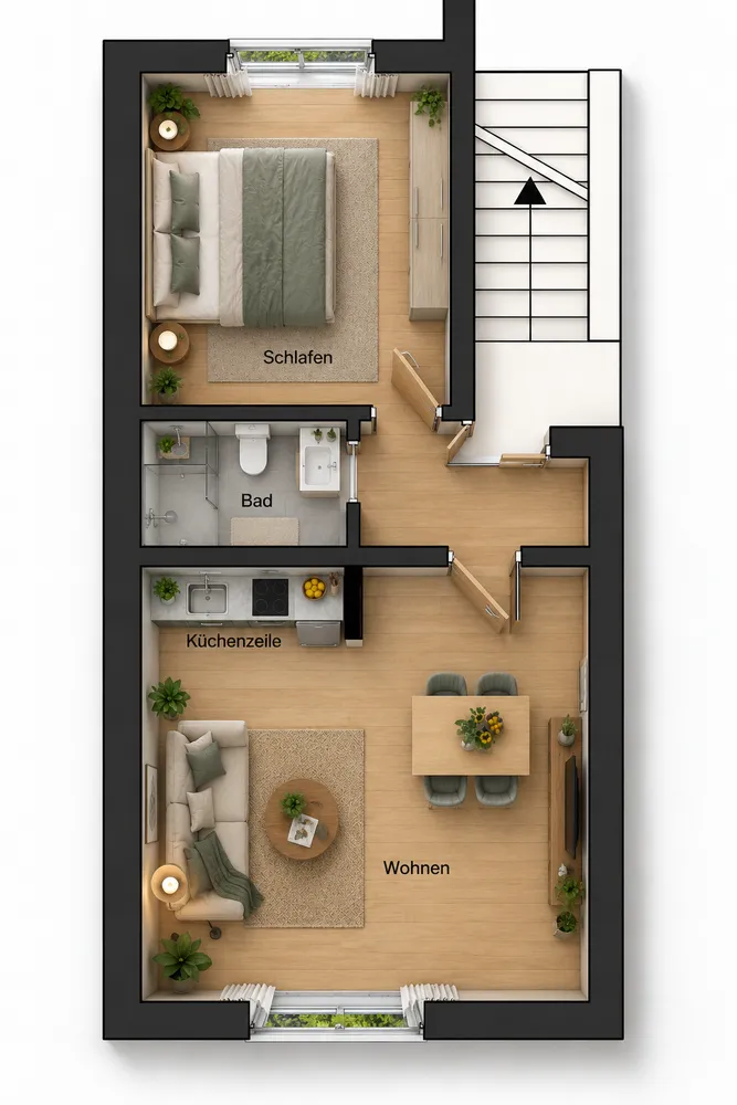 2 Zimmer Wohnung mit 33 m² in Dortmund – Bild 2