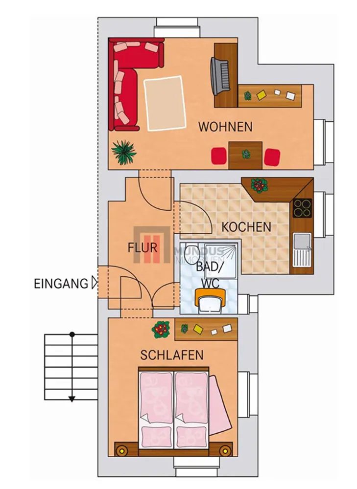2 Zimmer Wohnung mit 47 m² in Dresden – Bild 3