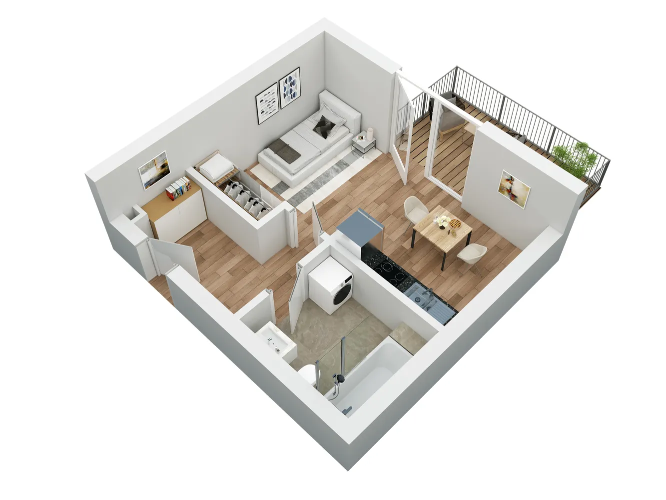 1 Zimmer Wohnung mit 32 m² in Freiburg im Breisgau – Bild 1