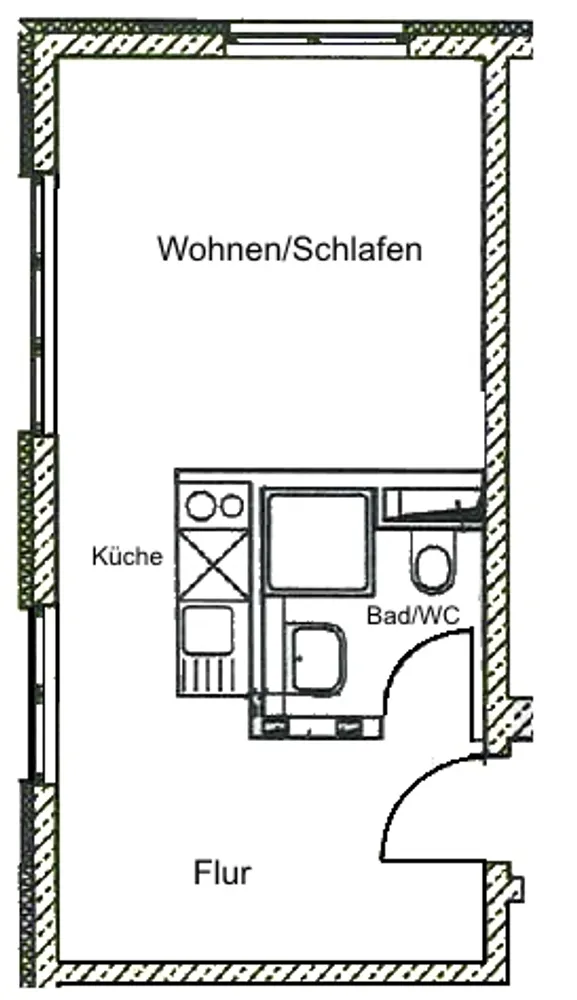 1 room apartment with 32 m² in Munich – Photo 6