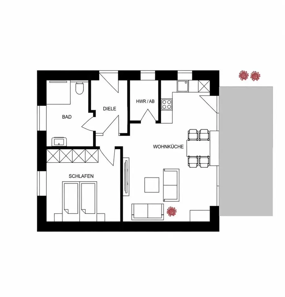 2 Zimmer Haus mit 67 m² in Papenburg – Bild 3