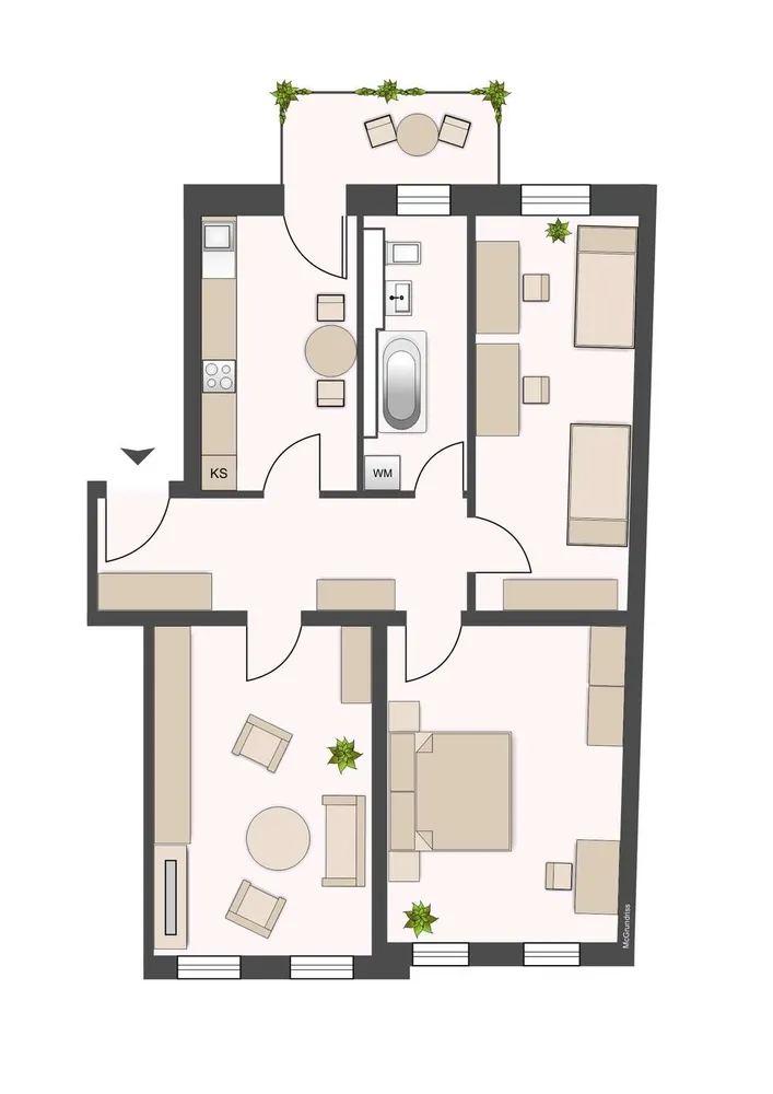 3 room apartment with 79 m² in Leipzig – Photo 2