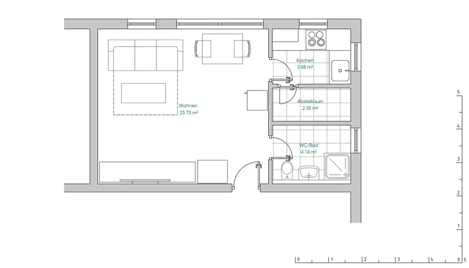 2 Zimmer Wohnung mit 20 m² in Lahr/Schwarzwald – Bild 7