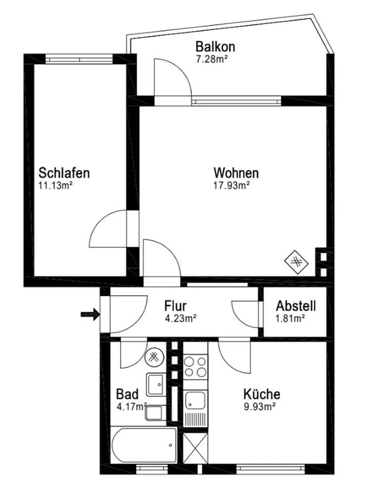2 Zimmer Wohnung mit 53 m² in Bremen – Bild 6