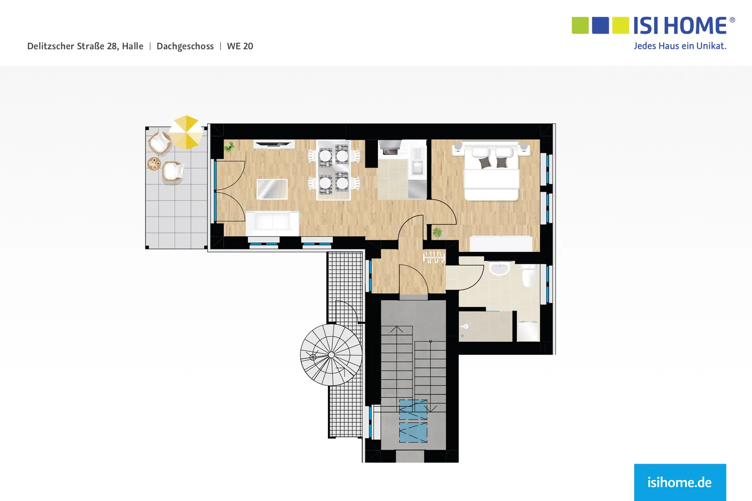 2 Zimmer Wohnung mit 48 m² in Halle (Saale) – Bild 8