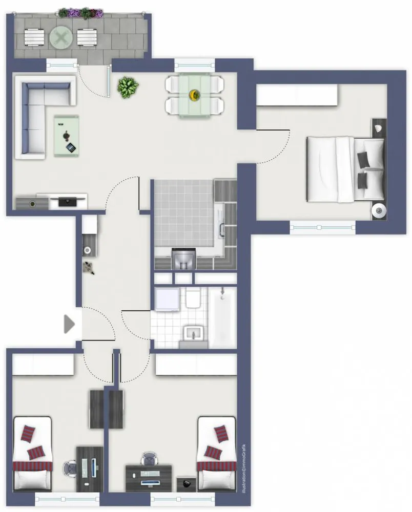 4 Zimmer Wohnung mit 70 m² in Chemnitz – Bild 1