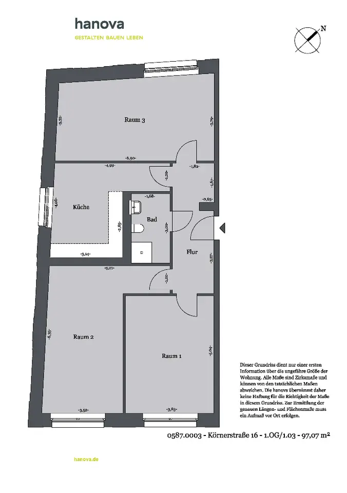3 Zimmer Wohnung mit 97 m² in Hannover – Bild 7