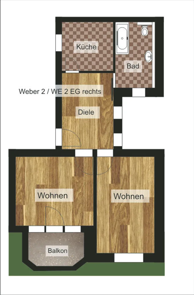2 room apartment with 64 m² in Magdeburg – Photo 2