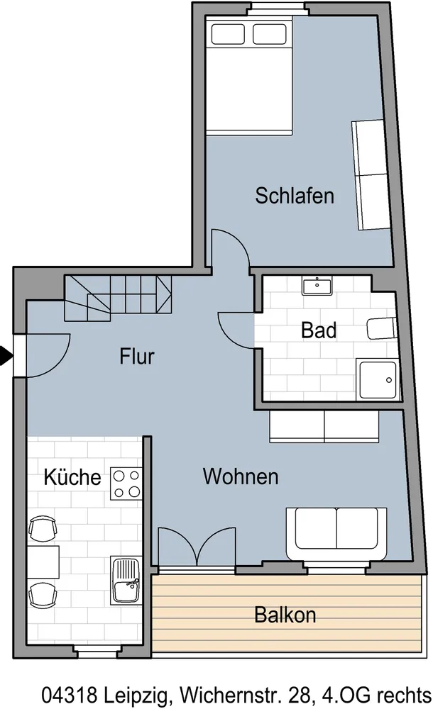 2 Zimmer Wohnung mit 61 m² in Leipzig – Bild 6
