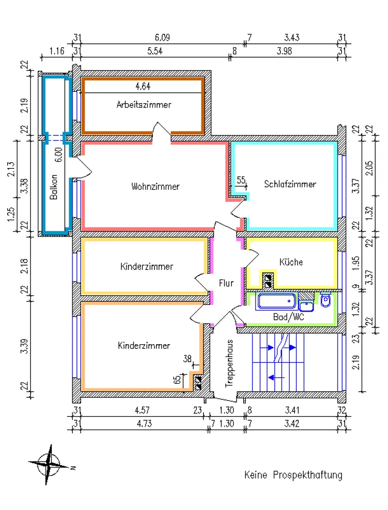 5 Zimmer Wohnung mit 86 m² in Chemnitz – Bild 2