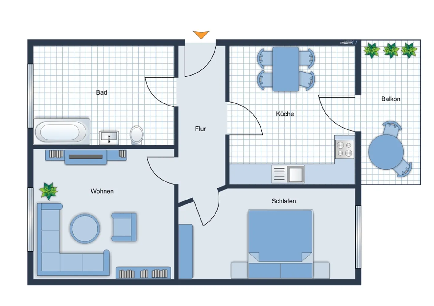 2 Zimmer Wohnung mit 69 m² in Chemnitz – Bild 2