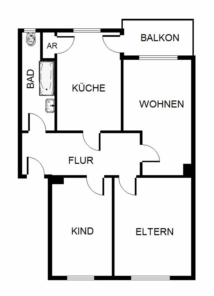 3 Zimmer Wohnung mit 80 m² in Leipzig – Bild 2