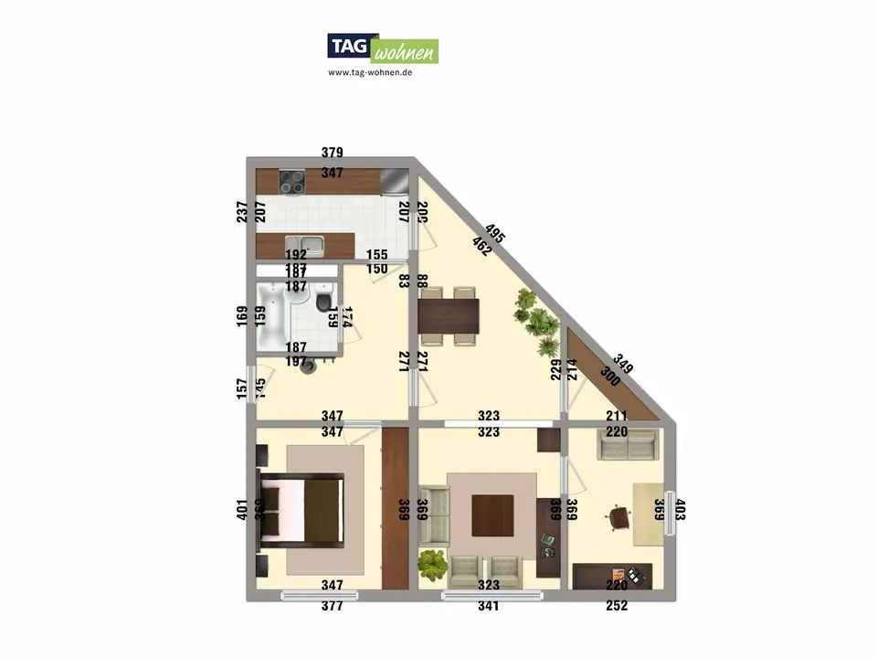 2 Zimmer Wohnung mit 64 m² in Erfurt – Bild 4