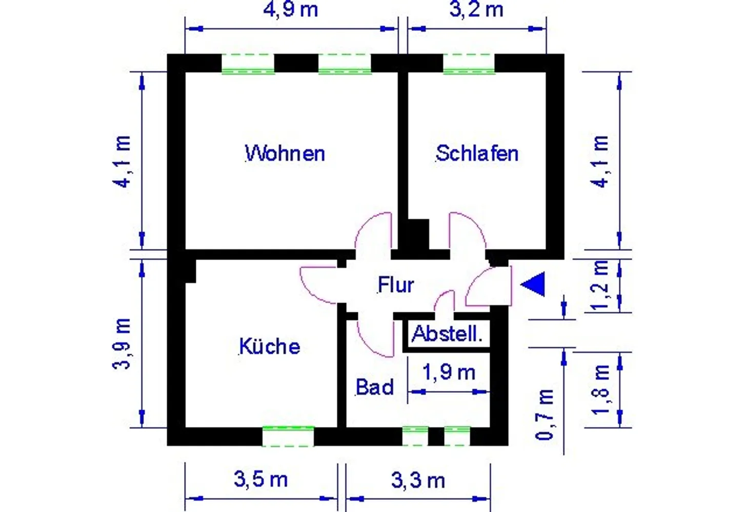 2 room apartment with 57 m² in Magdeburg – Photo 5
