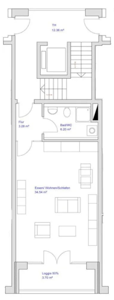 1 Zimmer Wohnung mit 49 m² in Straubing – Bild 4