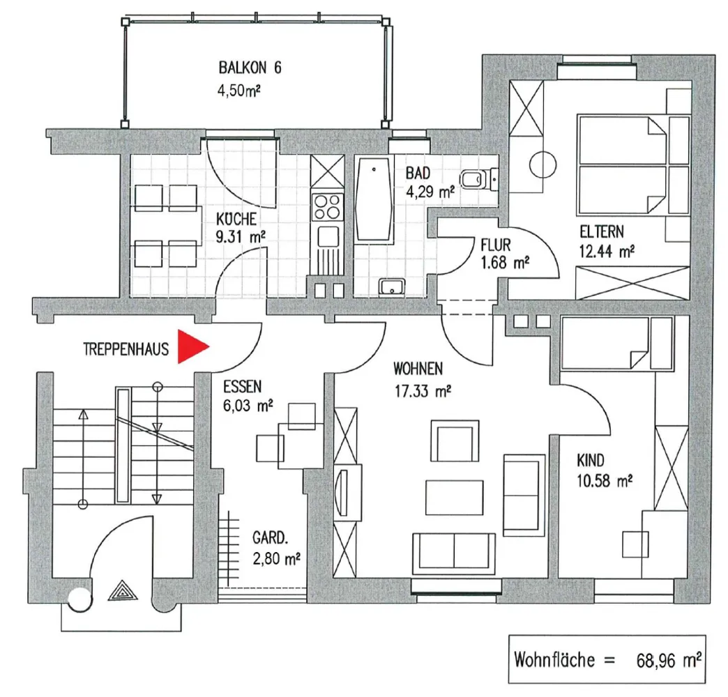 3 Zimmer Wohnung mit 69 m² in Leipzig – Bild 2