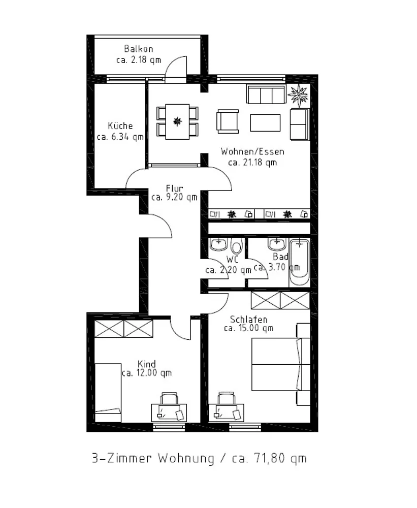 3 Zimmer Wohnung mit 72 m² in Garbsen – Bild 7