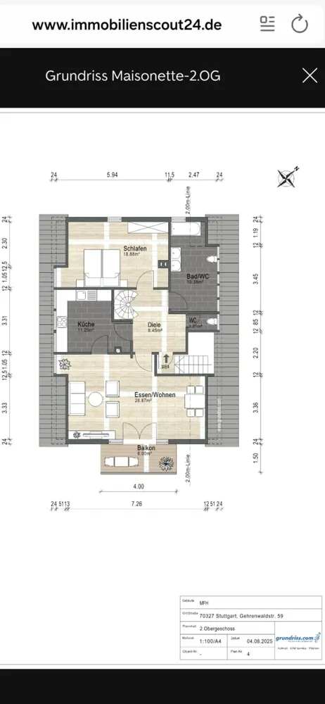 4 Zimmer Wohnung mit 101 m² in Stuttgart – Bild 7