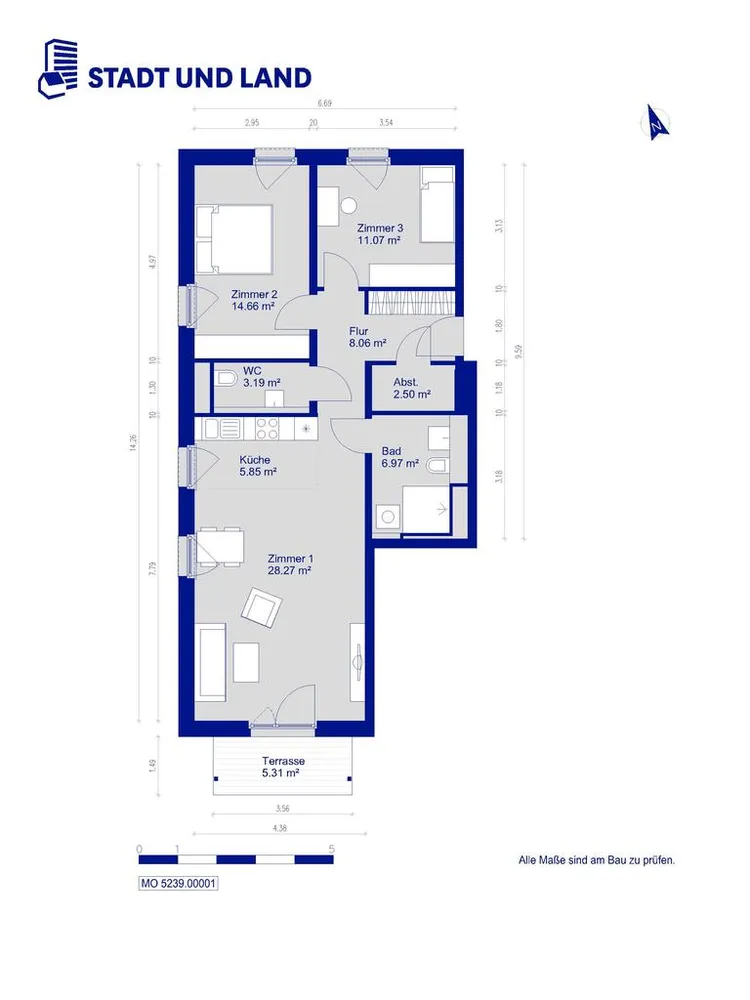 3 Zimmer Wohnung mit 82 m² in Berlin – Bild 4