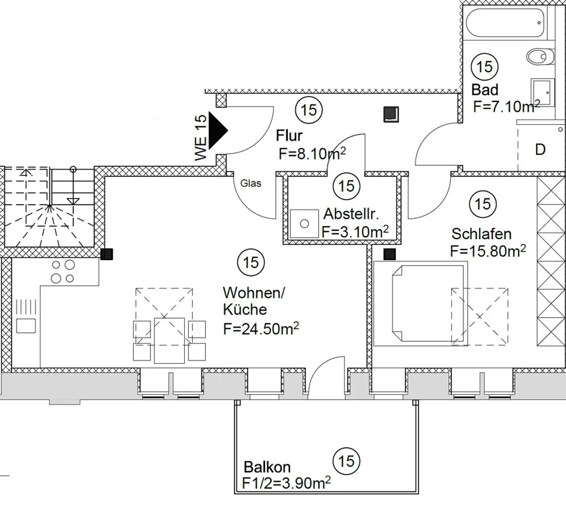 2 Zimmer Wohnung mit 63 m² in Magdeburg – Bild 12