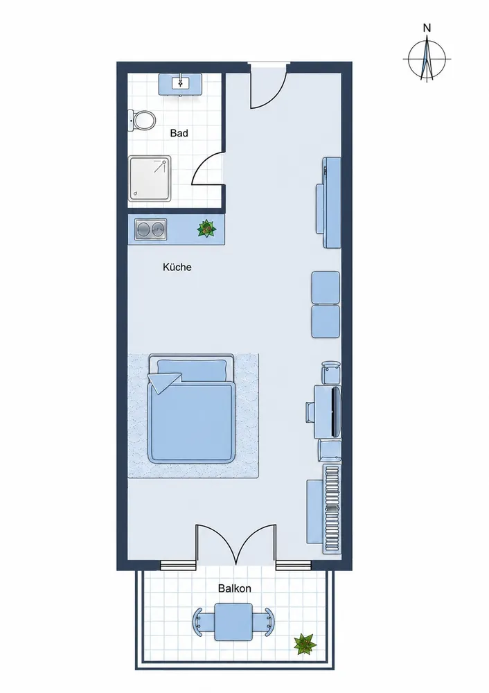 1 Zimmer Wohnung mit 22 m² in Augsburg – Bild 6
