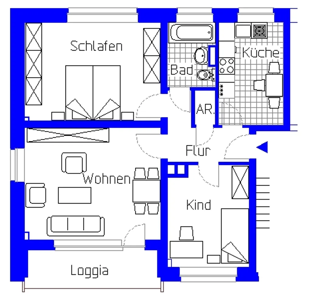 3 Zimmer Wohnung mit 71 m² in Minden – Bild 2