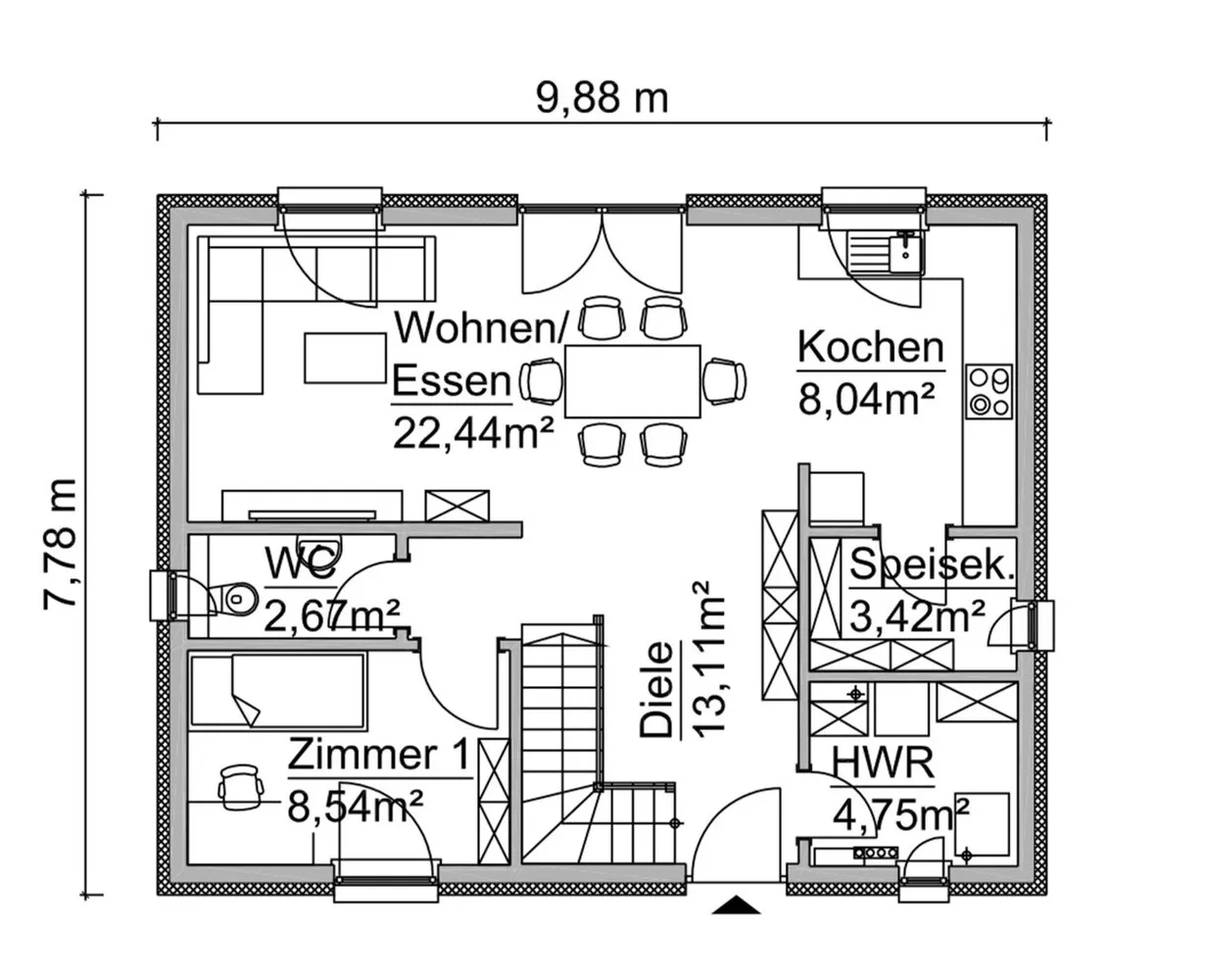 5 Zimmer Haus mit 122 m² in Duisburg – Bild 2