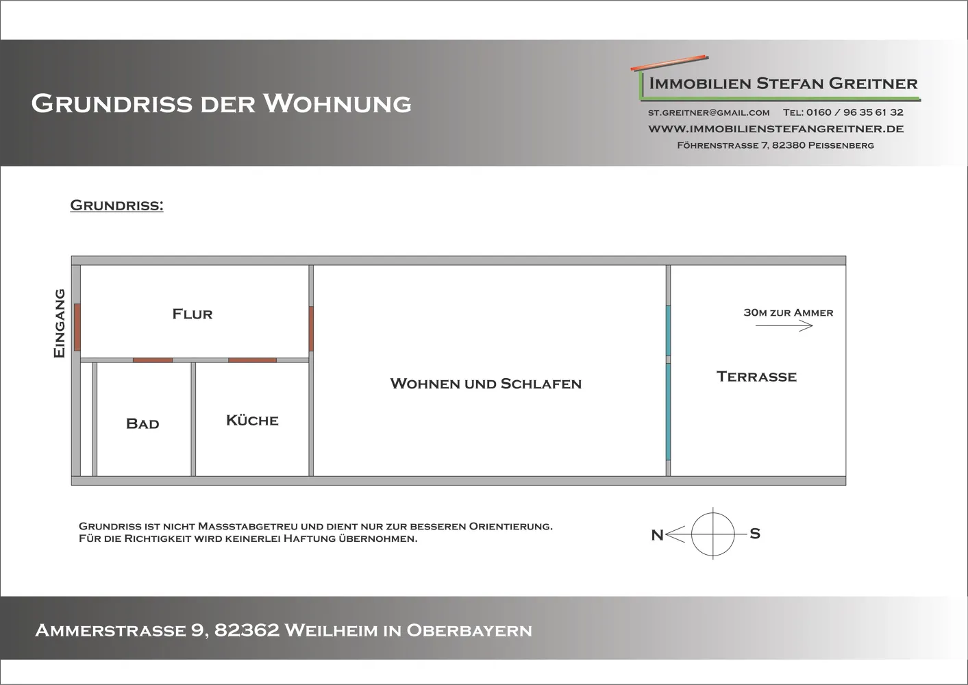 1 room apartment with 46 m² in Weilheim in Oberbayern – Photo 5