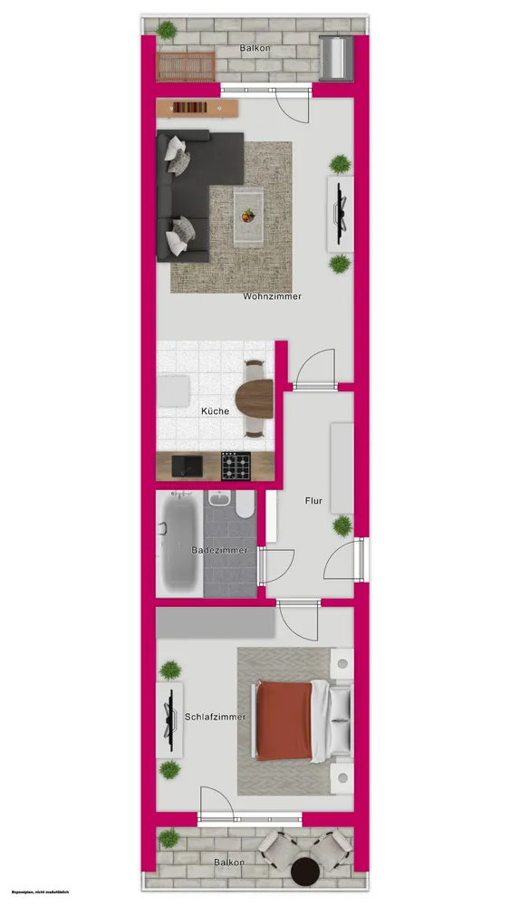 2 room apartment with 45 m² in Erfurt – Photo 2