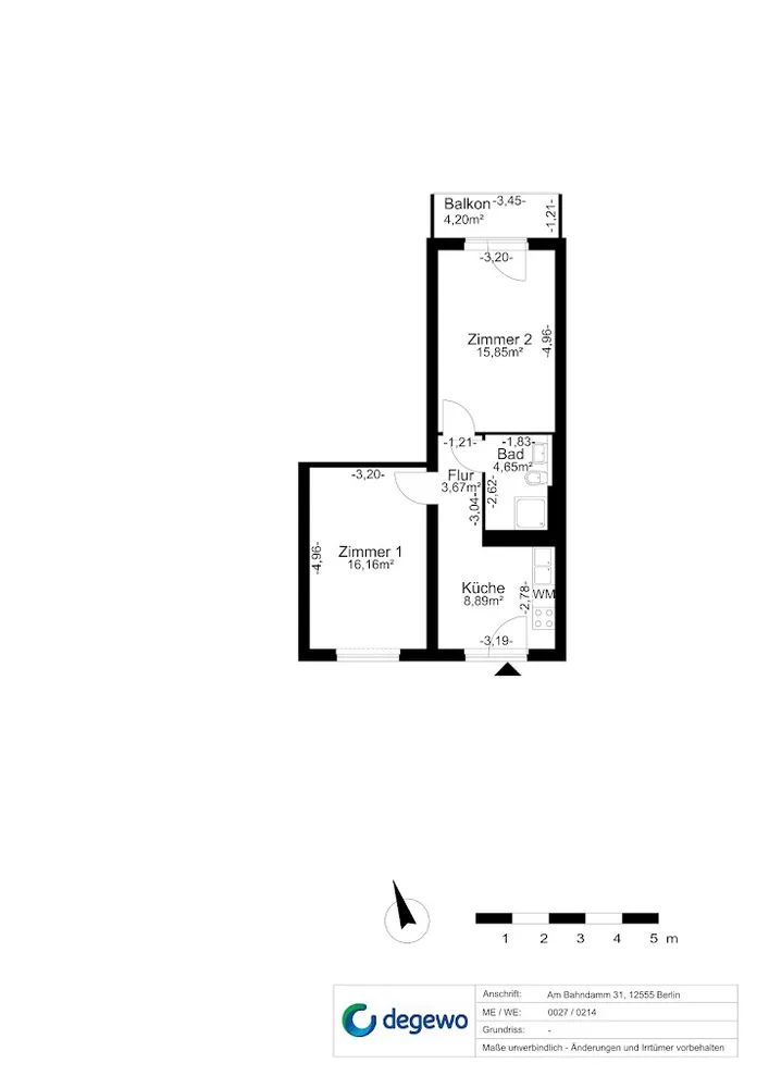 2 room apartment with 52 m² in Berlin – Photo 7