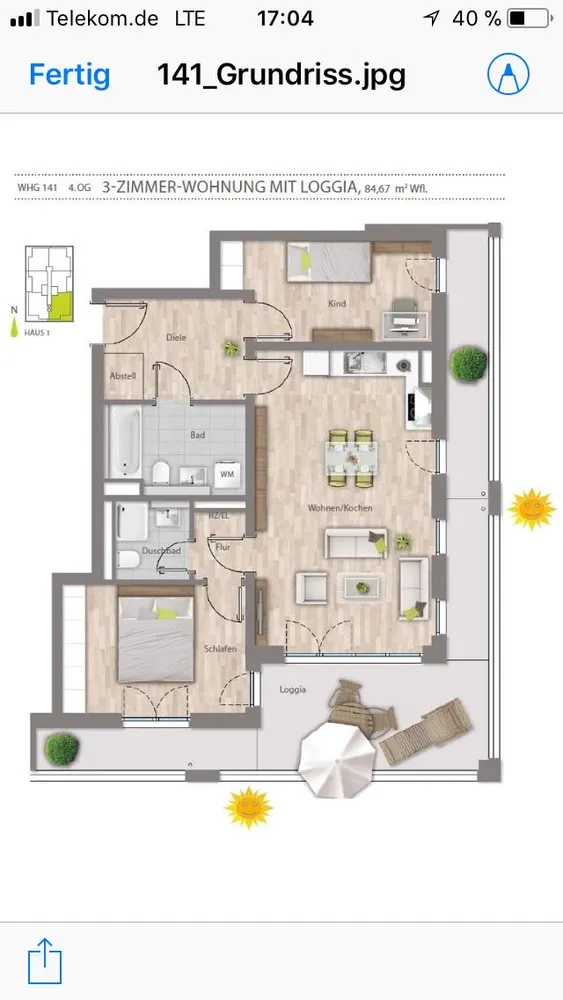 3 Zimmer Wohnung mit 85 m² in München – Bild 1
