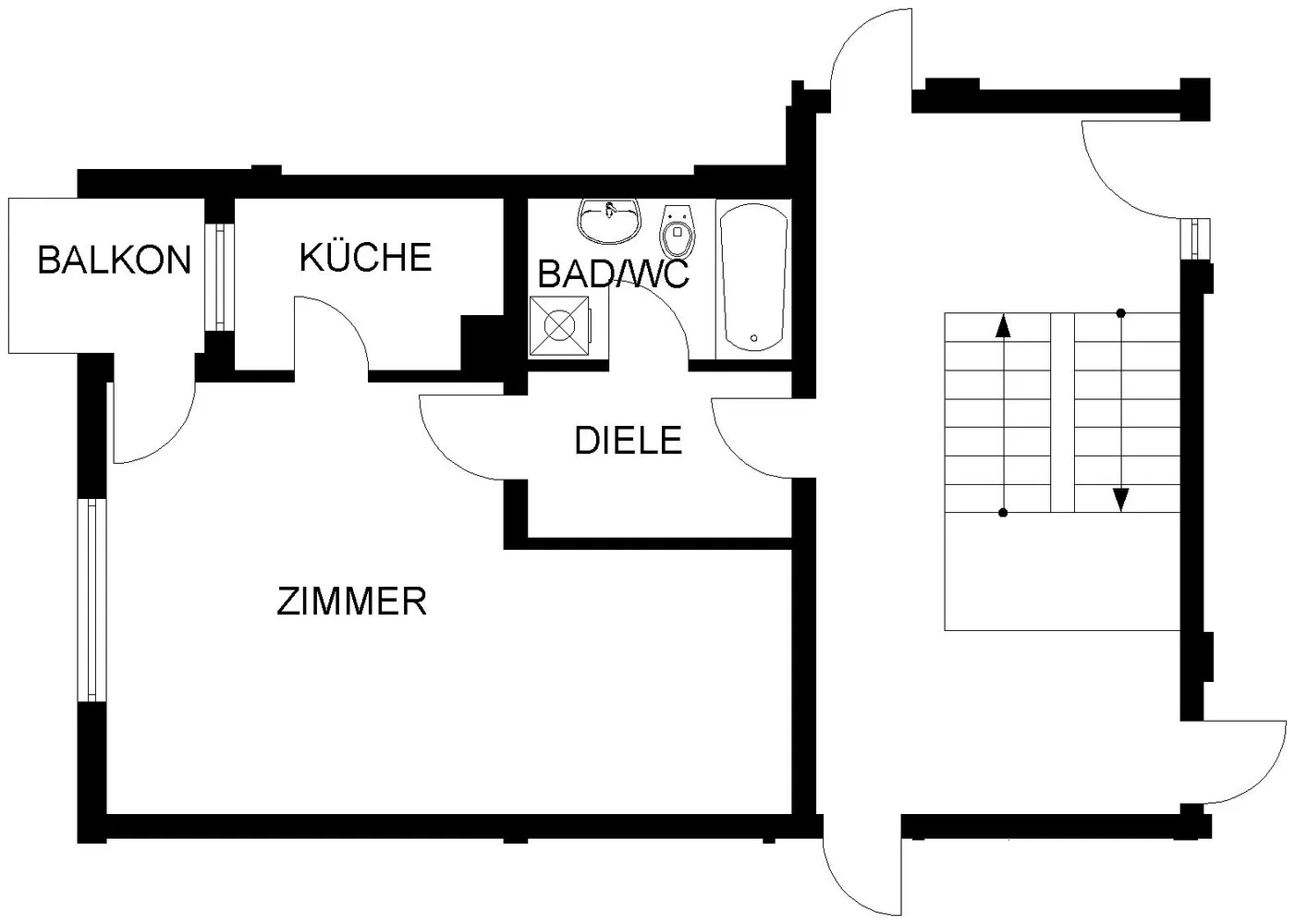 1 Zimmer Wohnung mit 42 m² in Hagen – Bild 2