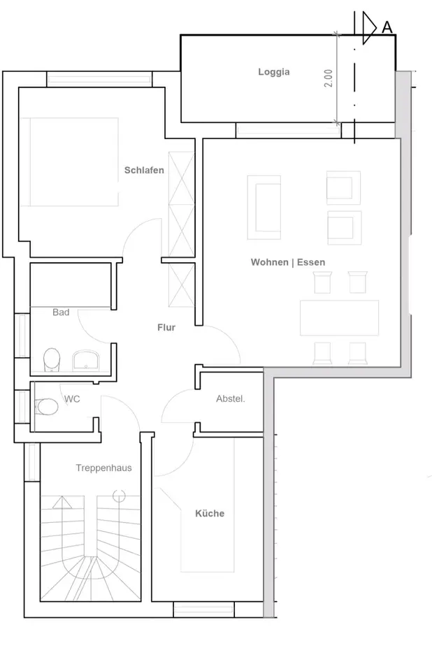 2 Zimmer Wohnung mit 70 m² in Wiesbaden – Bild 3