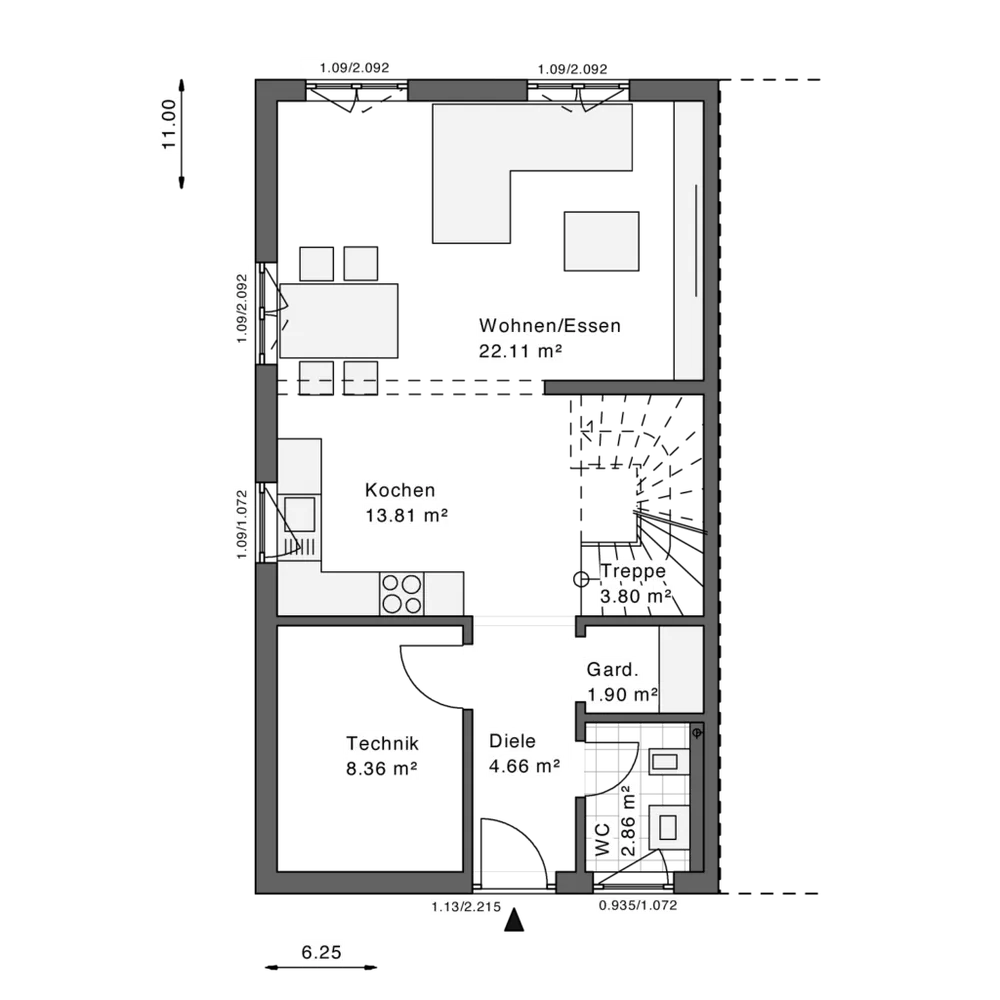 5 Zimmer Haus mit 114 m² in Hamburg – Bild 2
