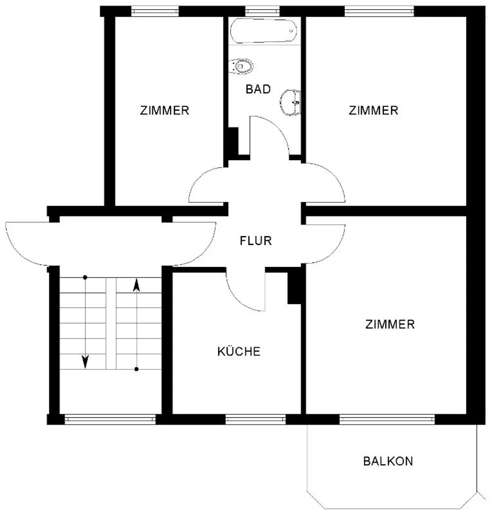 3 Zimmer Wohnung mit 68 m² in Hannover – Bild 2
