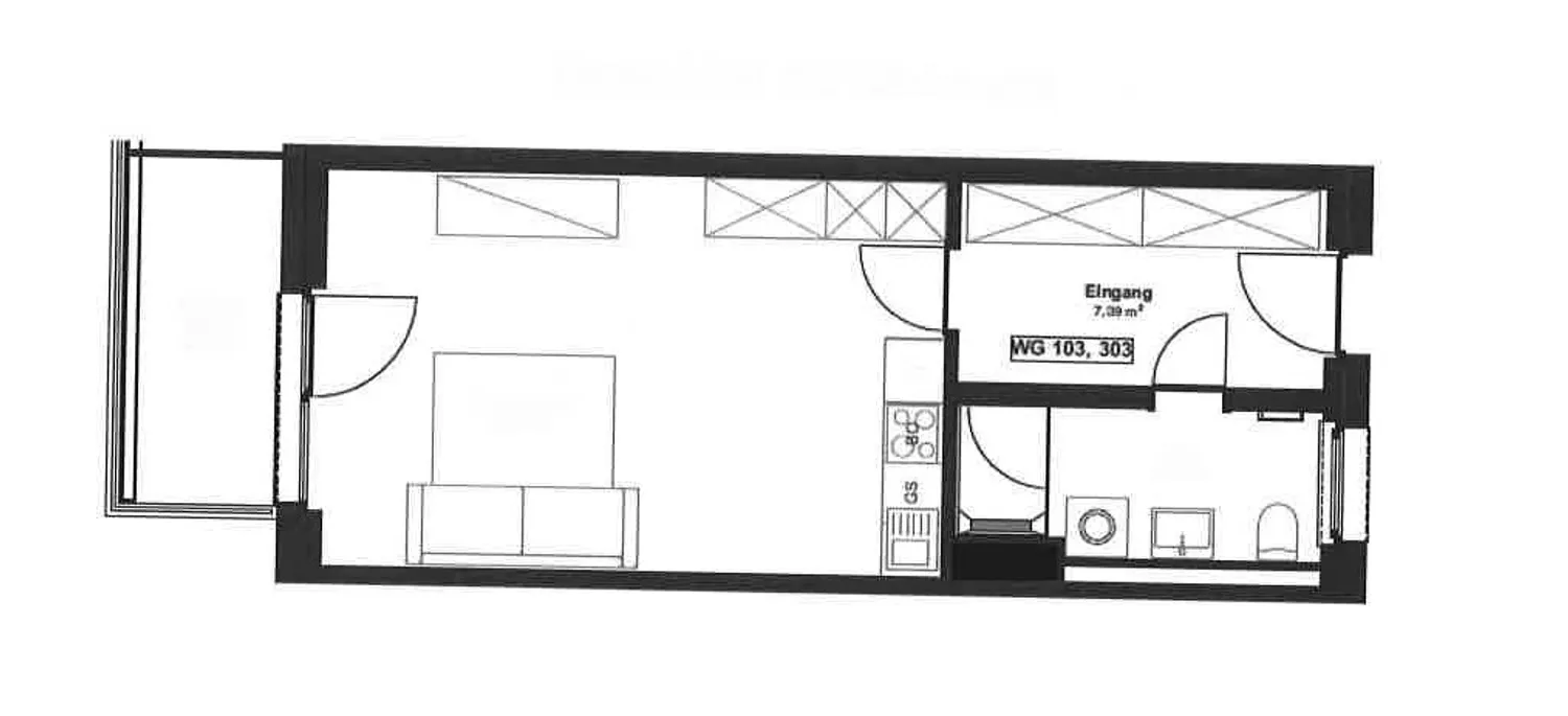 1 Zimmer Wohnung mit 41 m² in München – Bild 2
