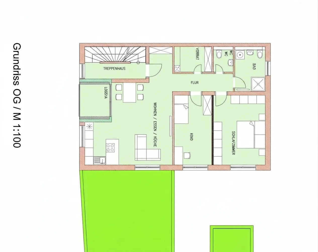 4 Zimmer Wohnung mit 78 m² in Karlsruhe – Bild 3