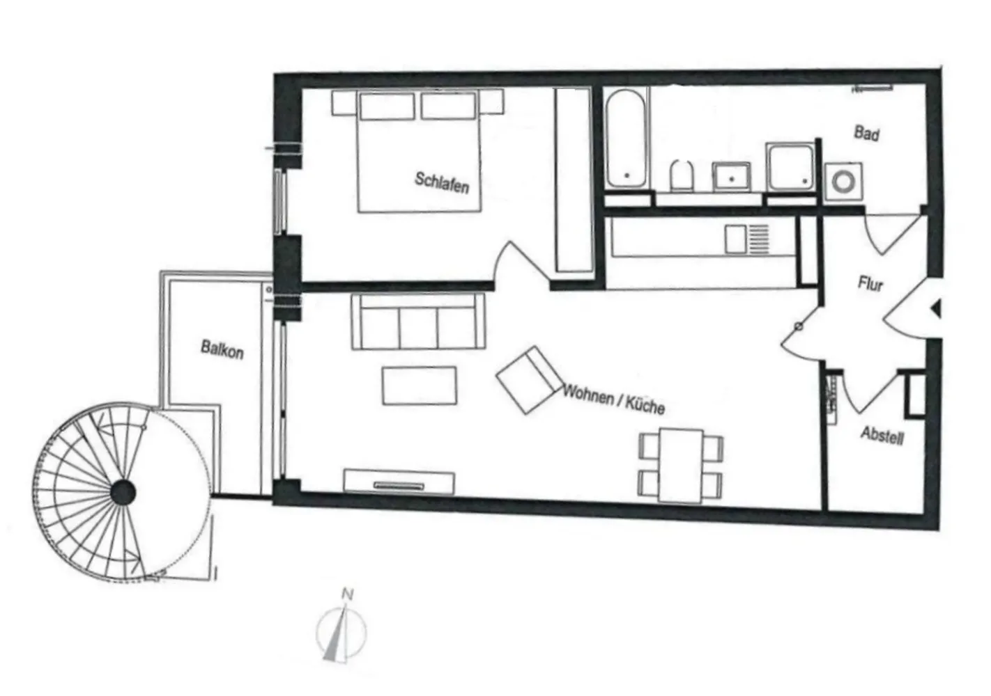 2 Zimmer Wohnung mit 70 m² in Hamburg – Bild 1