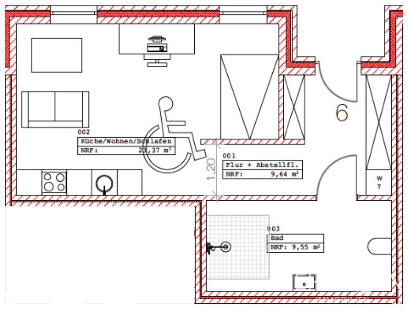 1 Zimmer Wohnung mit 41 m² in Lingen (Ems) – Bild 4