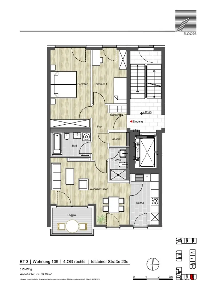 3 room apartment with 83 m² in Frankfurt am Main – Photo 8