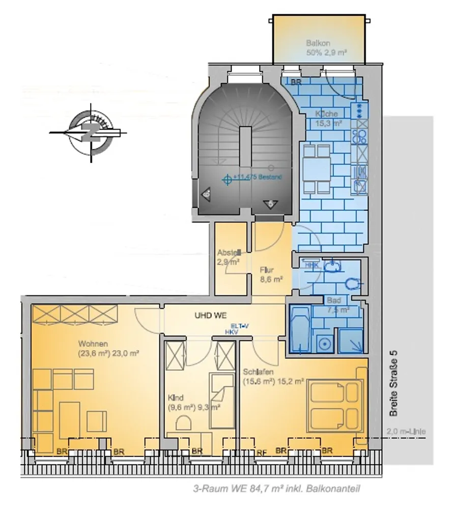 3 Zimmer Wohnung mit 85 m² in Pirna – Bild 5