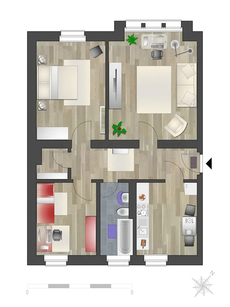 3 Zimmer Wohnung mit 74 m² in Chemnitz – Bild 1