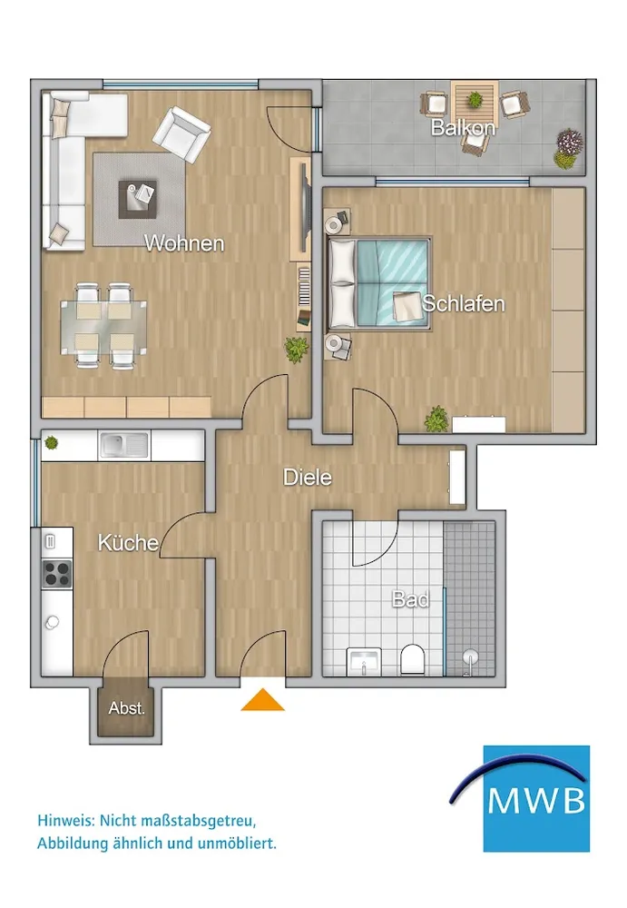 2 Zimmer Wohnung mit 54 m² in Mülheim an der Ruhr – Bild 3
